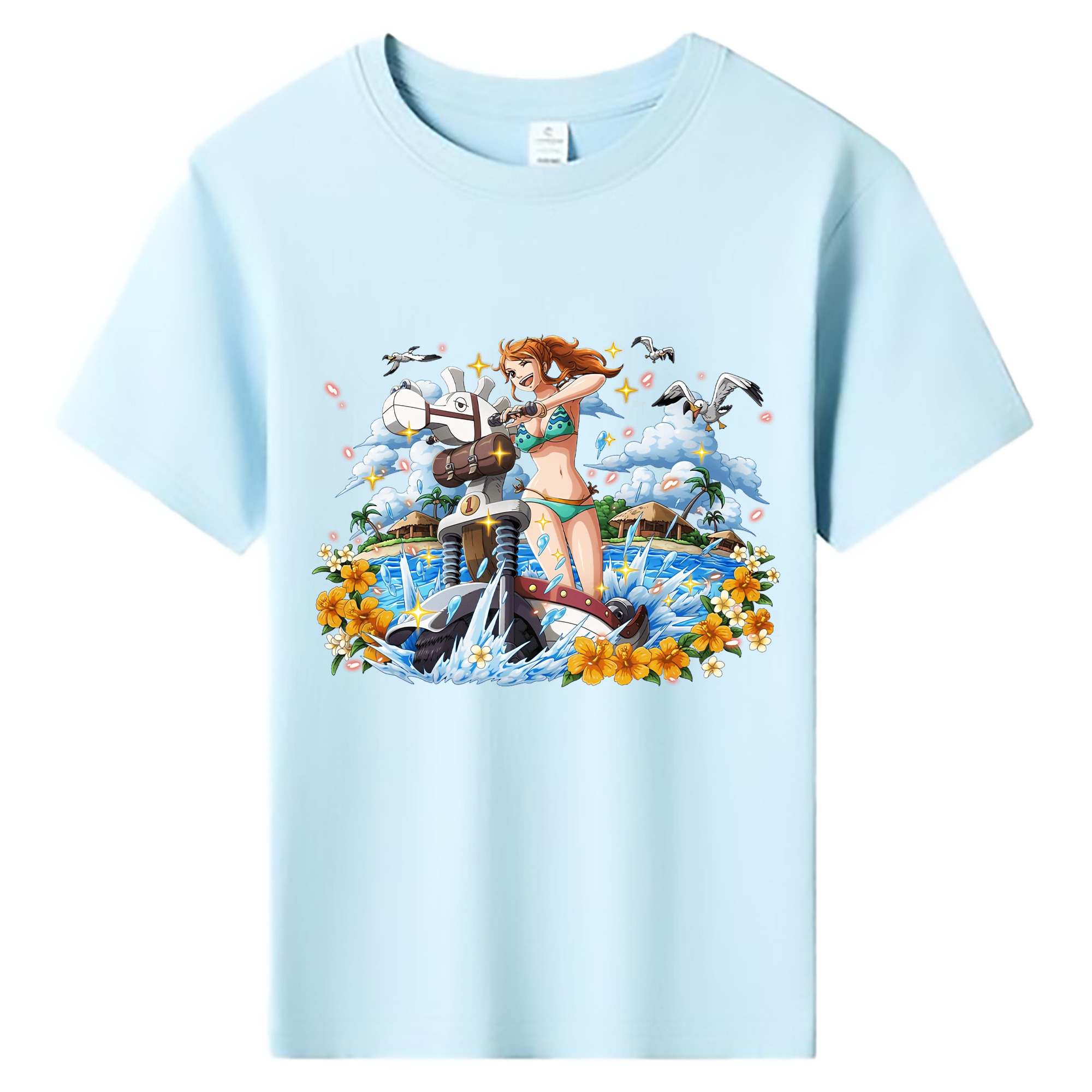 （画像用） ワンピース ナミ ONE PIECE Nami 綿100％キッズTシャツ（フロントプリント）